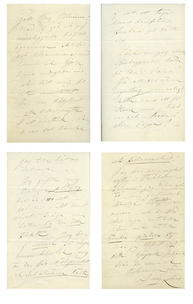 Jenny Lind ''Swedish Nightingale'' Autograph Letters Signed -- Lot of 3 Letters